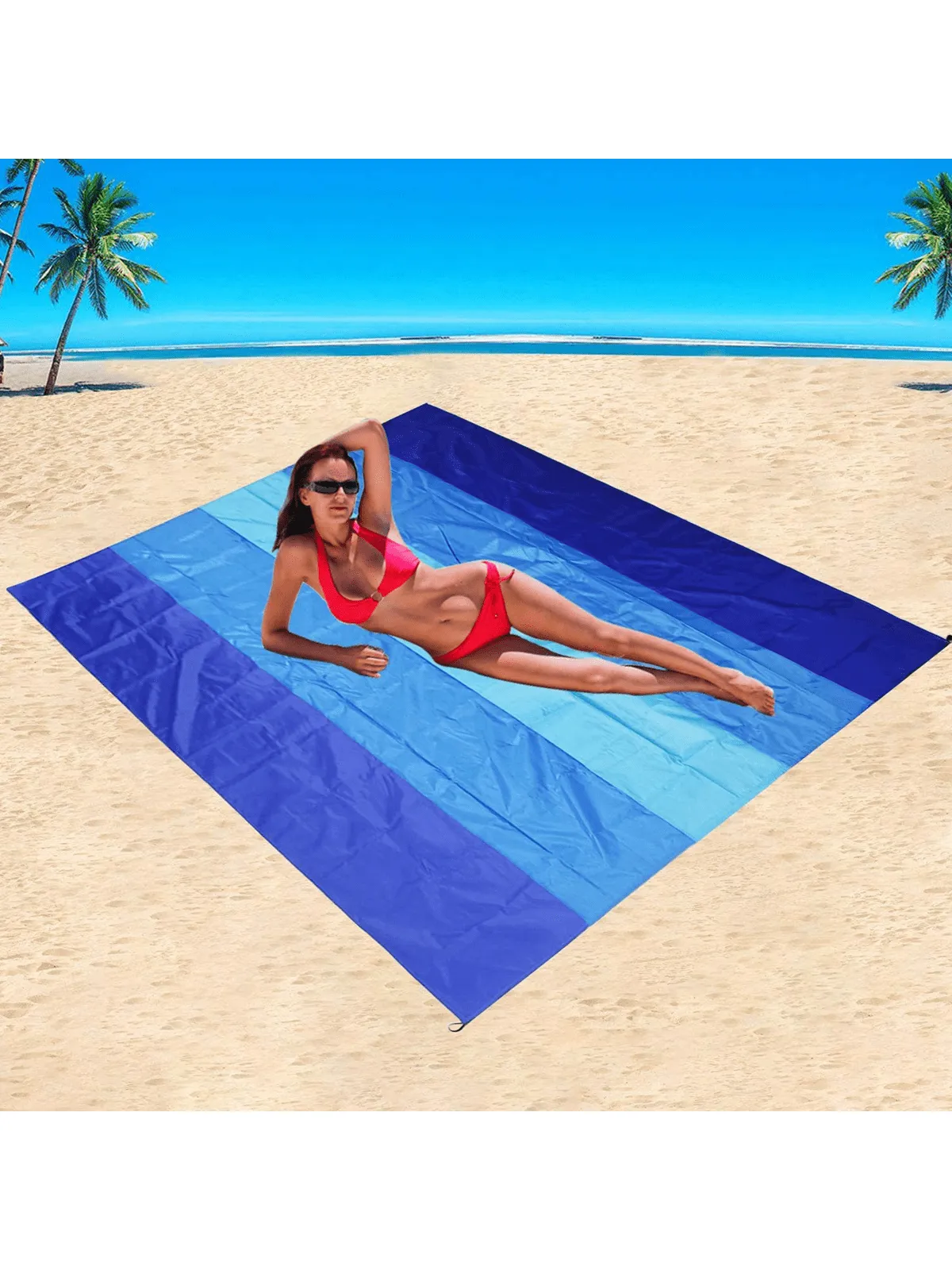 1PC Camping Three Color Picnic Mat Mini Waterproof Plaid Cloth Moisture-Proof Beach Blanket Beach Towel