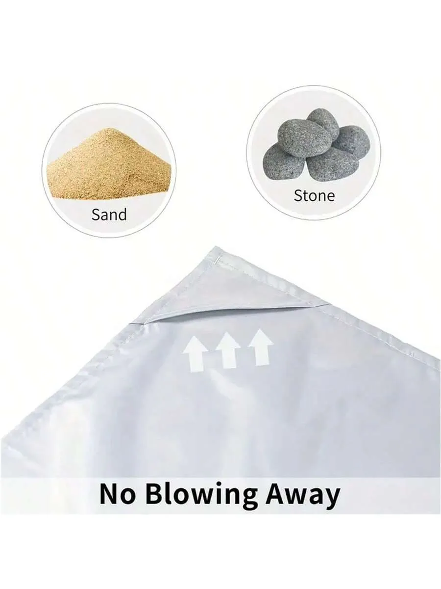 1pc Delicate Pattern Picnic Mat: Couple Beach Tour&Picnic Adventure&Adjective&Romantic Date&Lightweight, Waterproof & Sandproof Beach Towel