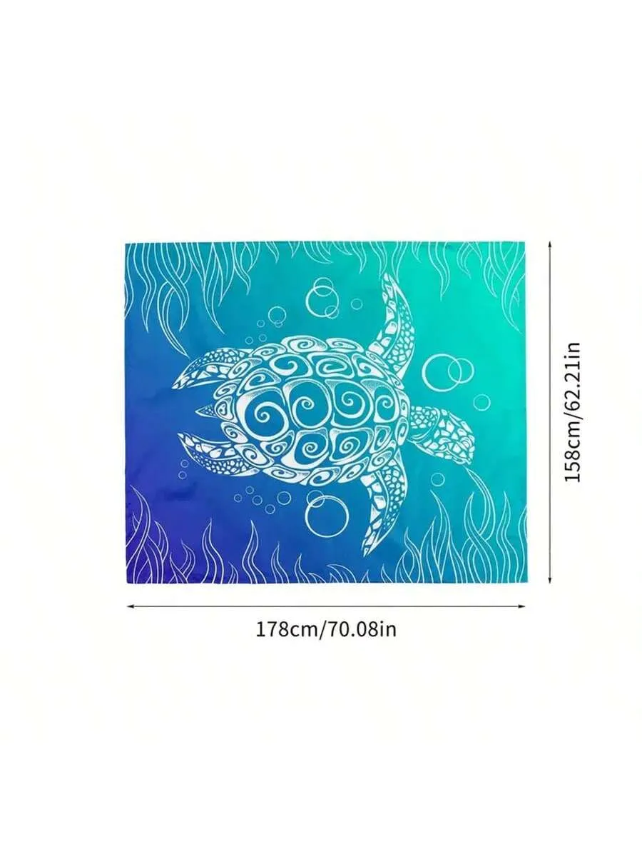 1pc Delicate Pattern Picnic Mat: Couple Beach Tour&Picnic Adventure&Adjective&Romantic Date&Lightweight, Waterproof & Sandproof Beach Towel
