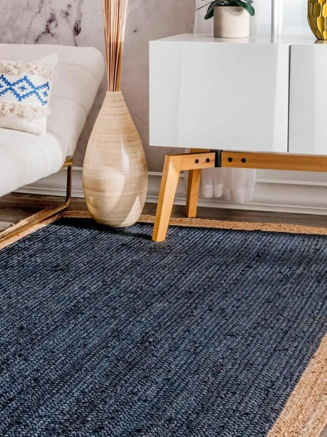 AR Antique Rugs All the Cultures Fabricating India Jute Carpet for Living Room, Jute Floor Mat, Rugs for Living Room, Jute Centre Table Carpet