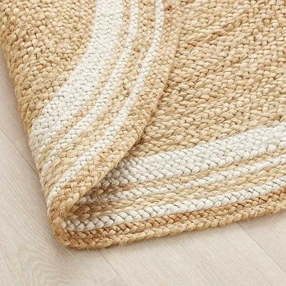AR ANTIQUE RUGS Handmade Jute Rug For Living Room, Jute Round Floor Mat, Rugs for Living Room, Jute Centre Table Carpet