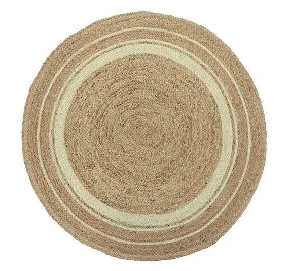 AR ANTIQUE RUGS Handmade Jute Rug For Living Room, Jute Round Floor Mat, Rugs for Living Room, Jute Centre Table Carpet