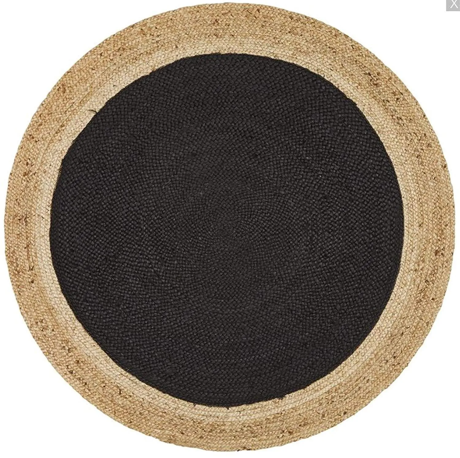 Ar Antique Rugs Handwoven Jute  Rug for Living Room, Jute Round Floor Mat, Rugs for Living Room, Jute Centre Table Carpet