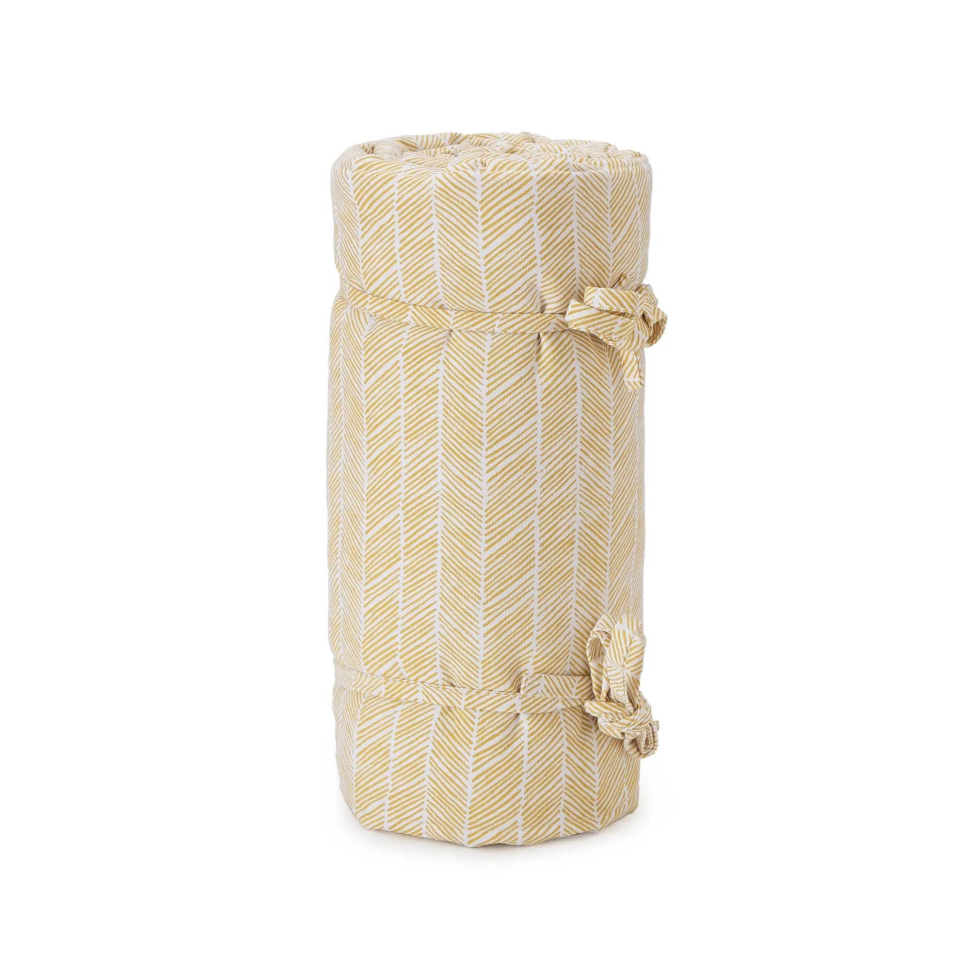 Avola Picnic Blanket [Bright mustard/Natural white/Papaya]