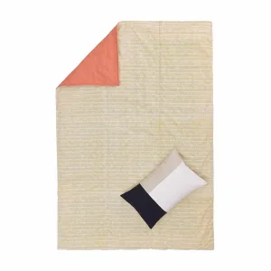 Avola Picnic Blanket [Bright mustard/Natural white/Papaya]