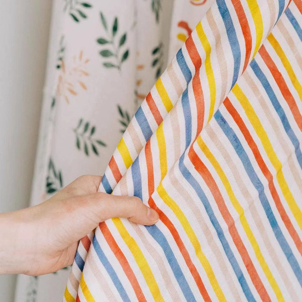 Beach Born Salcombe Ltd - Rainbow Stripe Muslin Blanket