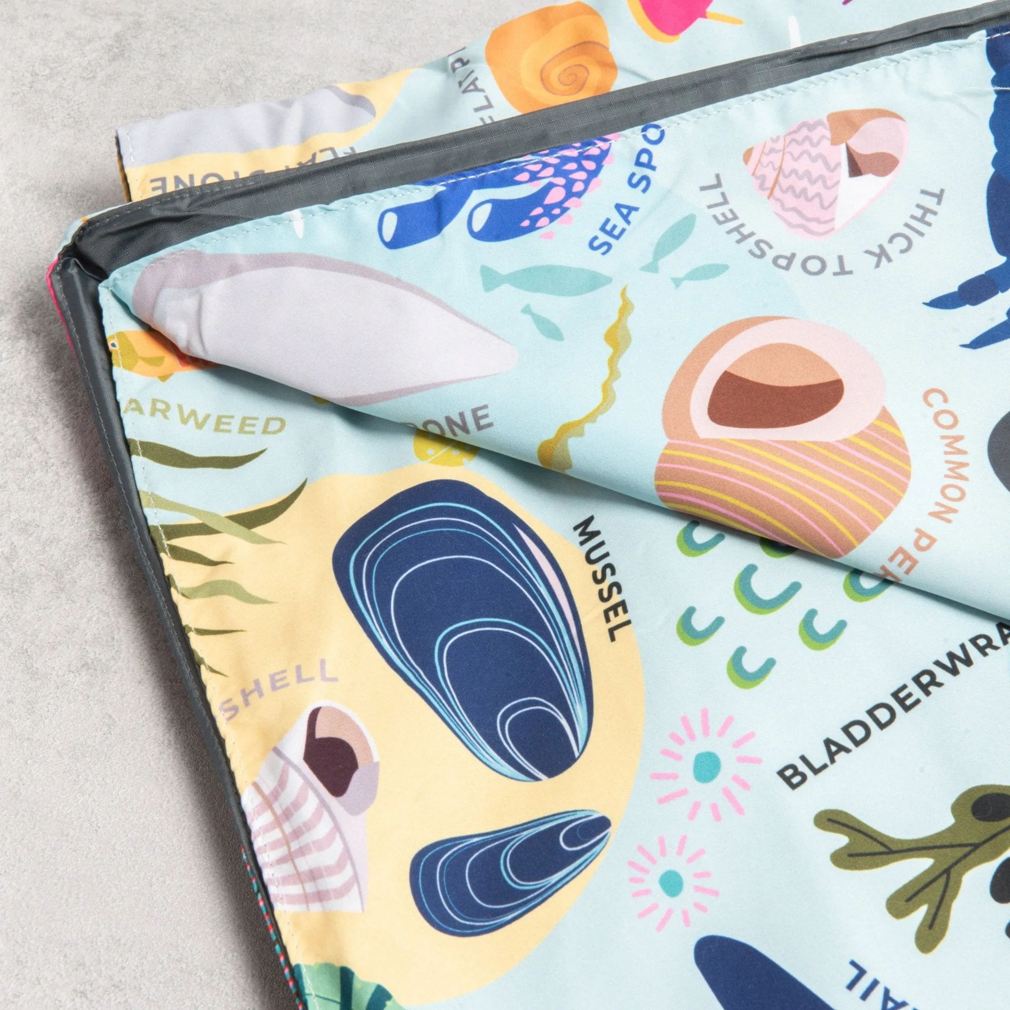 Beach Print, Recycled Material, Waterproof Picnic Blanket, XL