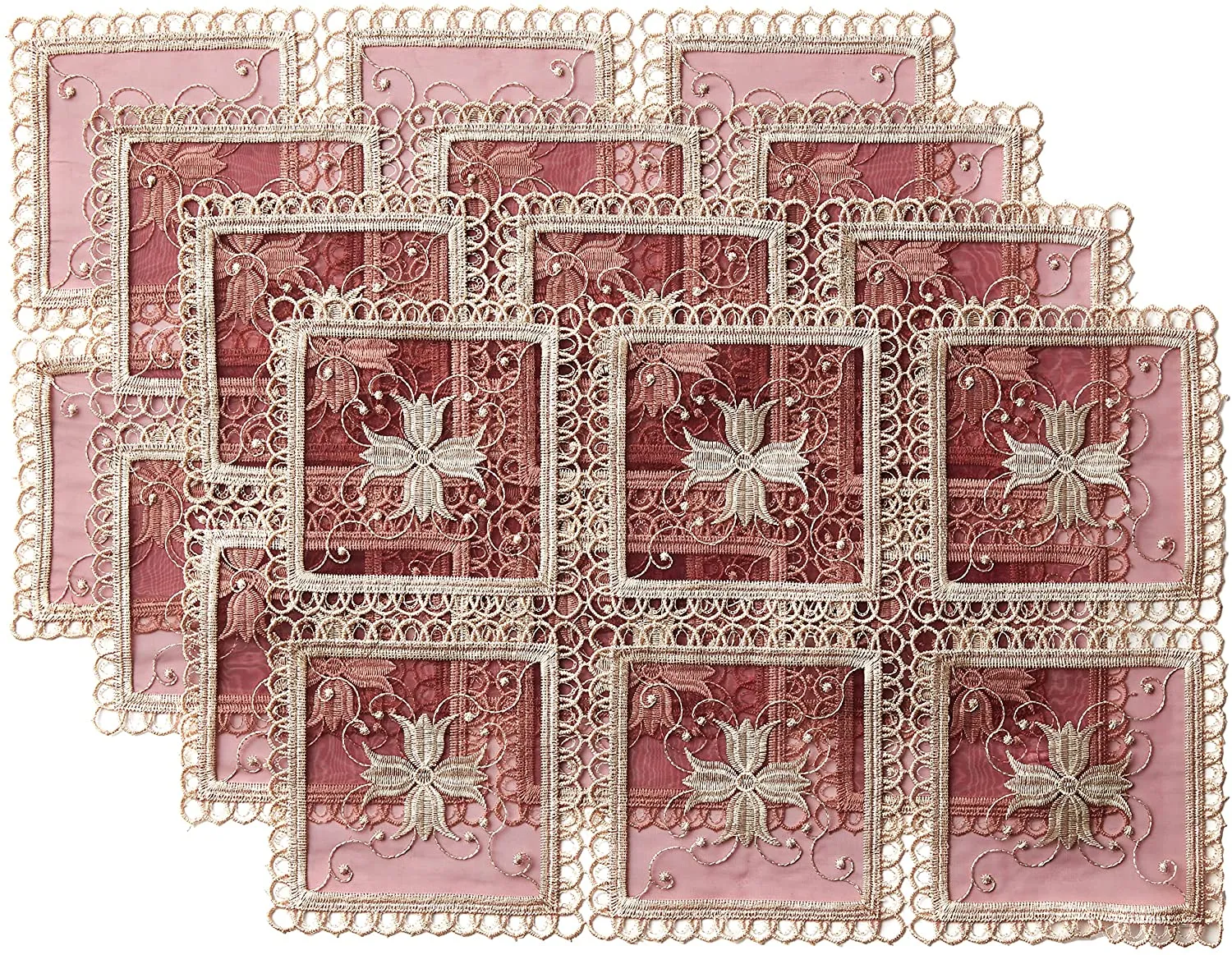 Blossom Exquisite Lace Pattern Decorative Place Mats