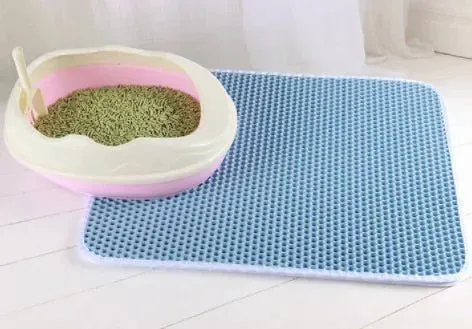 Cat Litter Mat With Double Layer Waterproof Pet Litter Box Mat Non-slip Sand Cat Pad Washable Bed Mat Clean Pad Products