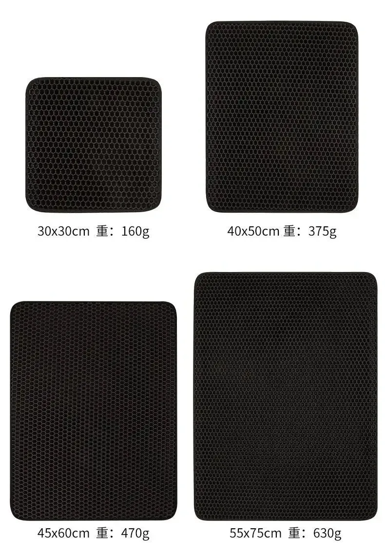 Cat Litter Mat With Double Layer Waterproof Pet Litter Box Mat Non-slip Sand Cat Pad Washable Bed Mat Clean Pad Products