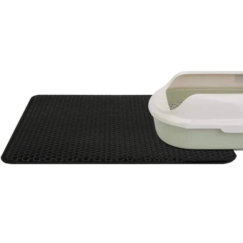 Cat Litter Mat With Double Layer Waterproof Pet Litter Box Mat Non-slip Sand Cat Pad Washable Bed Mat Clean Pad Products