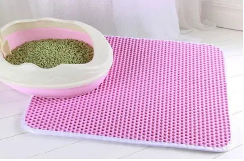 Cat Litter Mat With Double Layer Waterproof Pet Litter Box Mat Non-slip Sand Cat Pad Washable Bed Mat Clean Pad Products