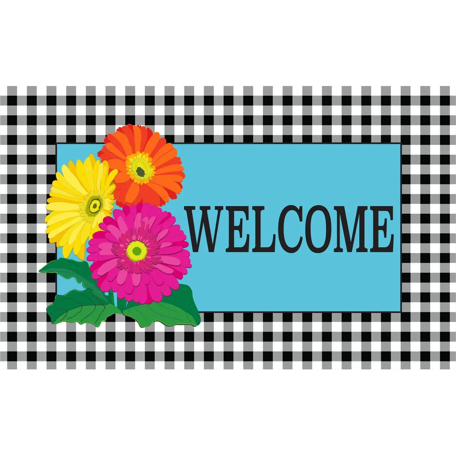 Gerbera Daisy Trio Coir Mat