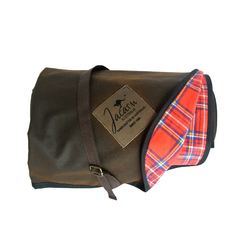 Jacaru Premium Picnic Blanket Rug Mat Outdoor 100% Cotton - Made in Australia - 125cm x 145cm (Regular)