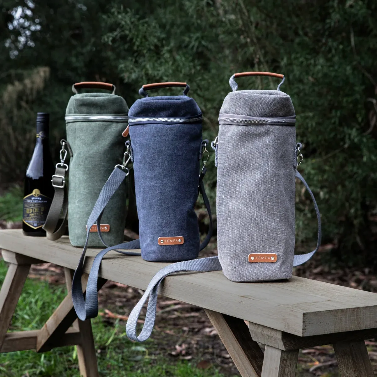 Kayce Olive Green Insulated Single Wine