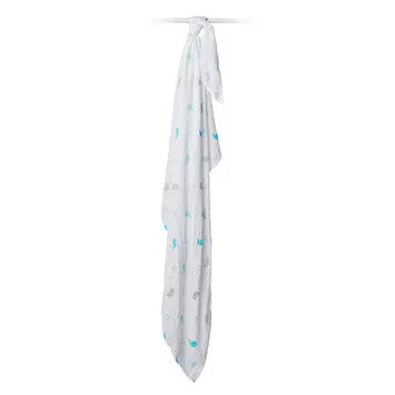 Lulujo Baby™  Baby Whale Muslin Cotton Swaddling Blanket by Mary Meyer