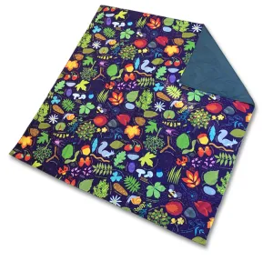 Nature Print, Waterproof Recycled Material Picnic Blanket, Family Size