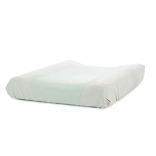 Nobodinoz Changing Cover Calma White Bubble Aqua