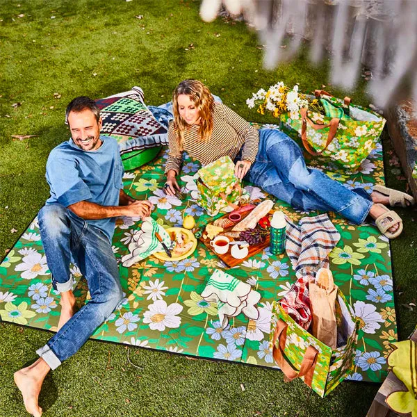 Picnic Mat - Sage x Clare   Kollab Floria - 2 x 2m