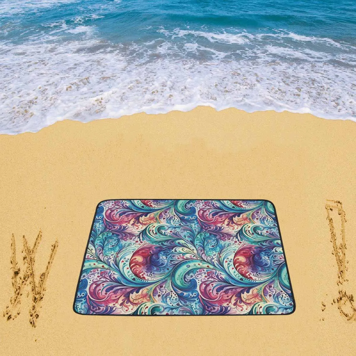 Rainbow Paisley  Beach Mats 78"x 60"